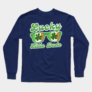 Lucky Little Dude Funny St Patricks Day Long Sleeve T-Shirt